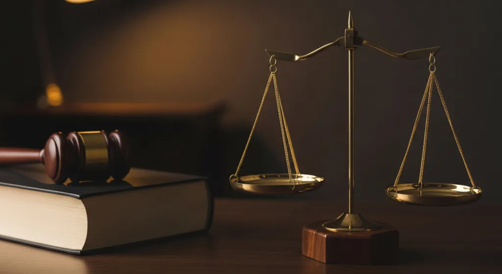 İşçi hakları için hukuki süreçte adaletin terazisi.